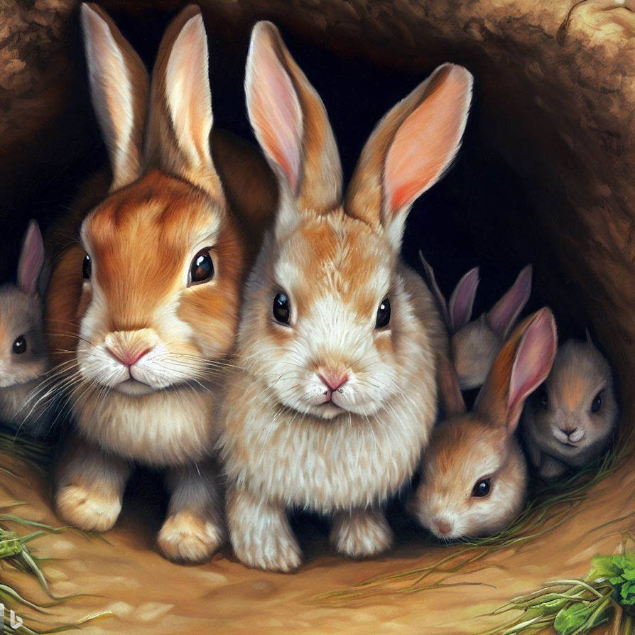 Family of Rabbits by Uranimated18 on DeviantArt