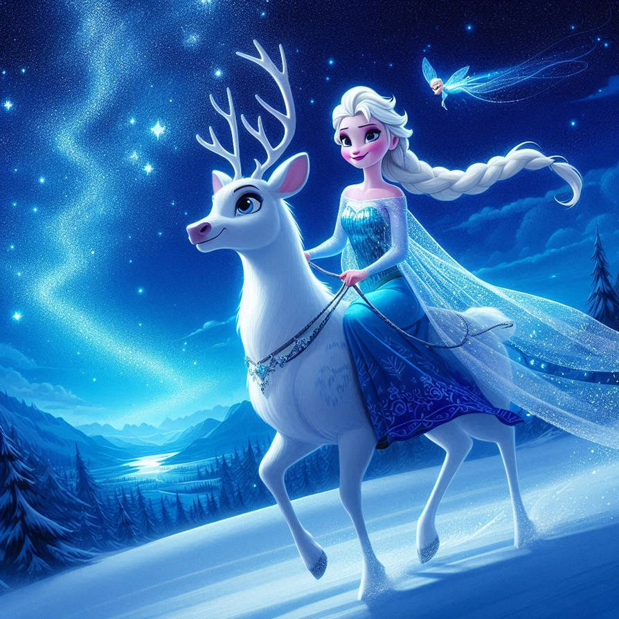 Spring Task Elsa Elsa and the Winter Stag by Uranimated18 on DeviantArt