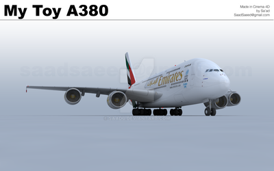 Emirates A380 Cinema 4D Toy Plane
