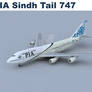 3D 747 PIA Sindh Tail