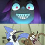 Celestine scares Mordecai and Rigby