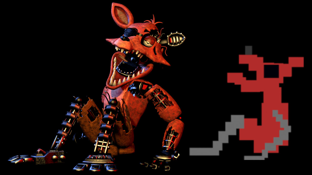 03Aaron_ on X: Withered Foxy model made by me #FNAF #mineimator