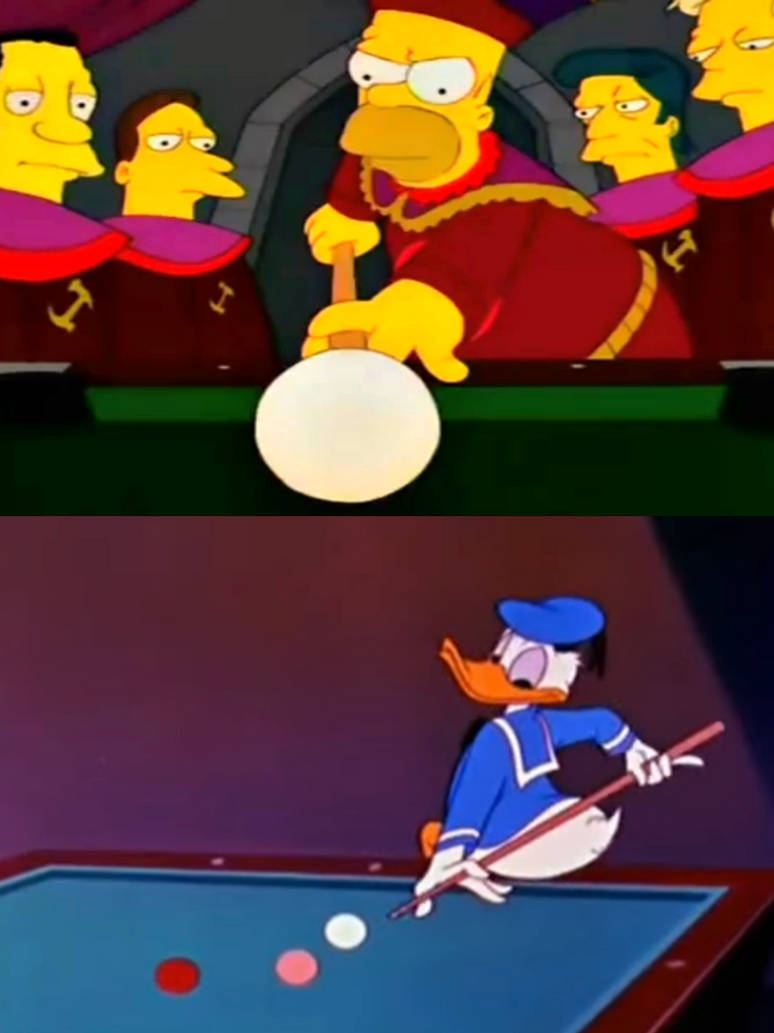 Playing Pool Simpsons Donald and Homer Plays Pool by JakeyFrolloGothel on DeviantArt