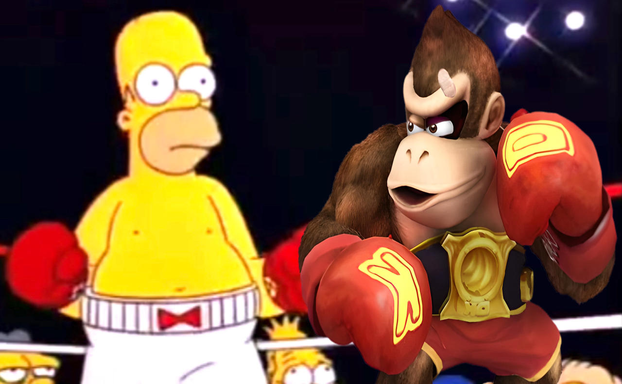 Donkey Position Boxing Homer Simpson and Donkey Kong Boxing by JakeyFrolloGothel on DeviantArt