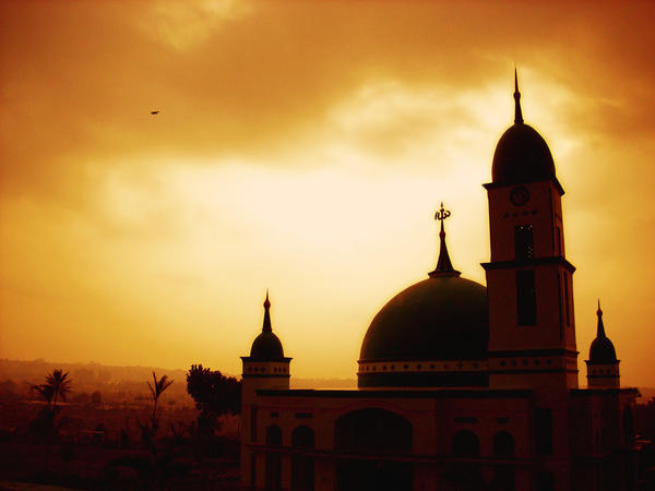 sunset mosque