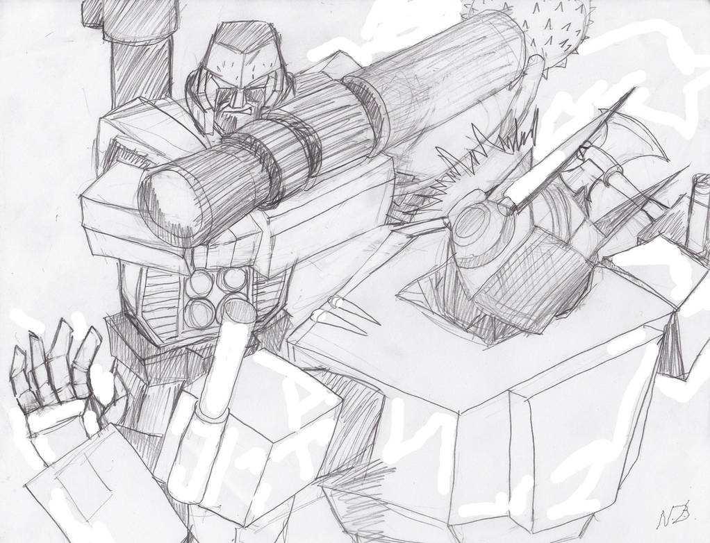 Megatron pwns Prime Prototype1 by ConstantScribbles