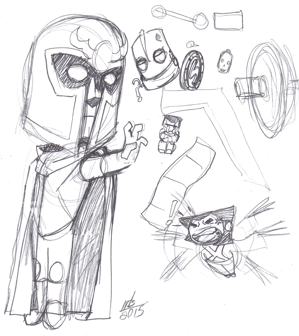 Chibi Magneto sketch