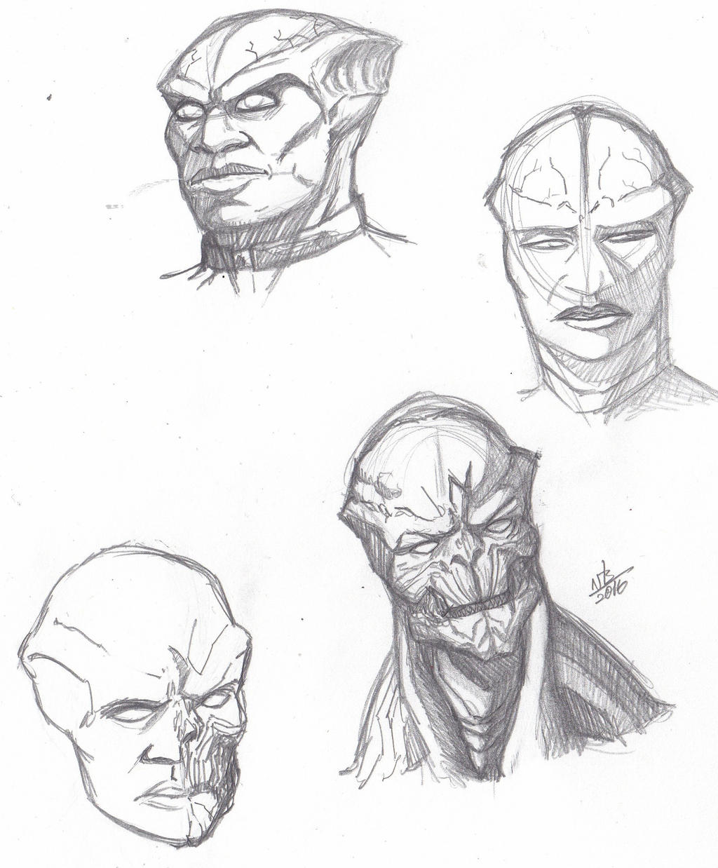 J'onn J'onzz and M'gann M'orzz sketches