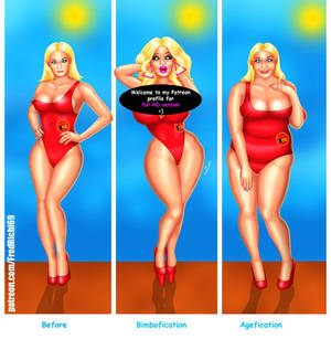 Bimbofication Summer Quinn from Baywatch
