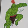 Green Ogre warrior from Calledonne