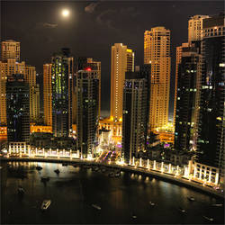 City at Night Dubai Marina
