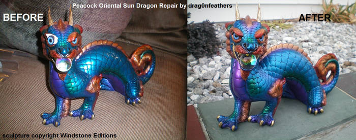 Windstone Editions Peacock Sun Dragon Repair