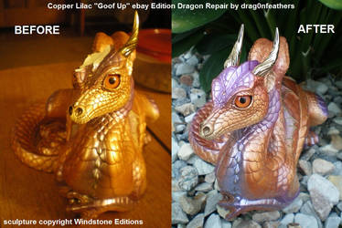 Windstone Editions Copper Lilac Lap Dragon Repair