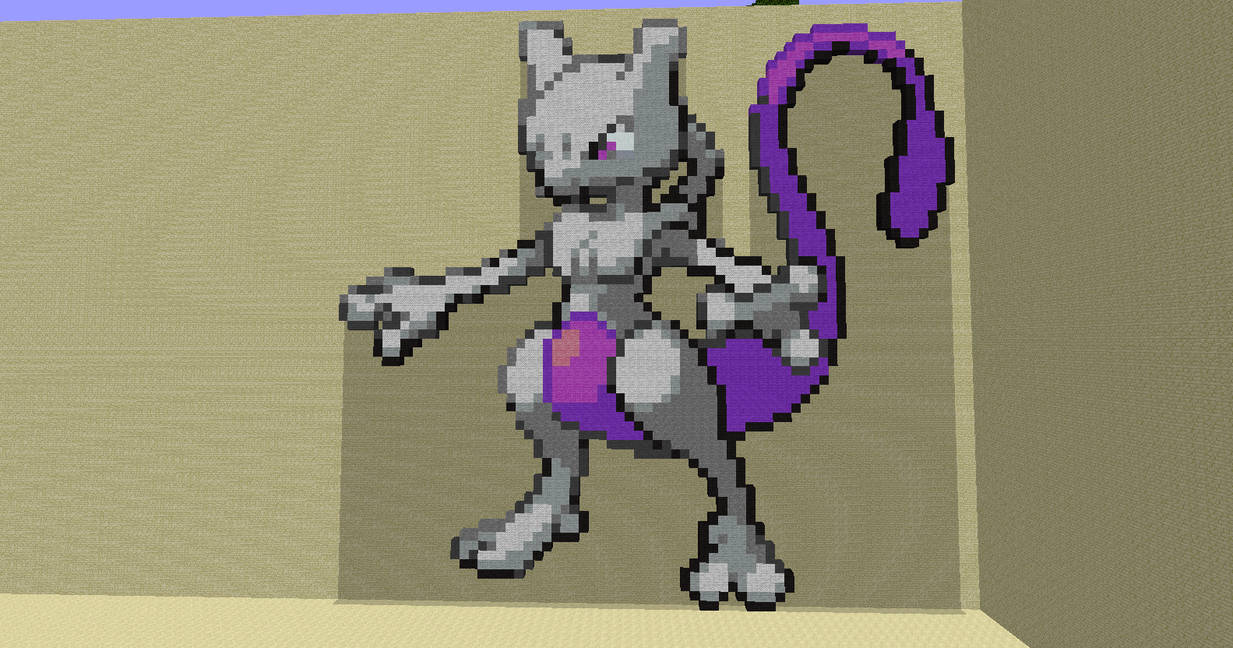 Mew Build Minecraft Minecraft Mewtwo by cavernousinside on DeviantArt