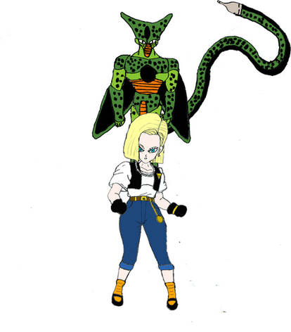 Imperfect Cell Absorbs Android 18 By Bartz45 On Deviantart Android 18