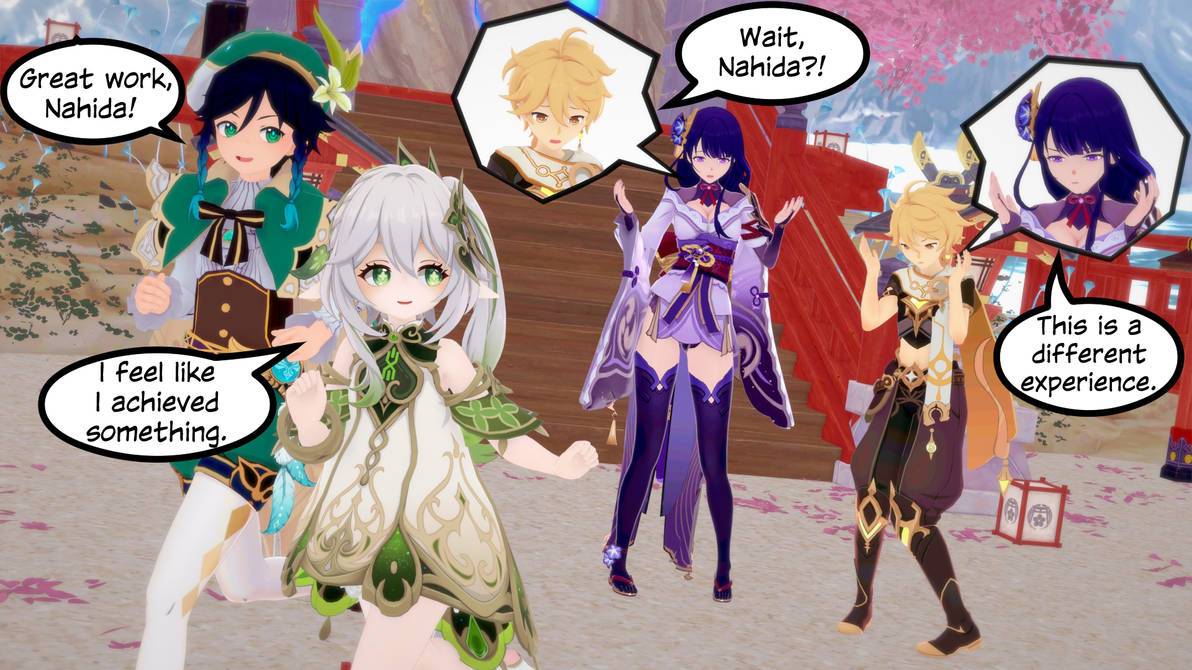 Raiden Shogun and Aether Body Swap [Genshin Impact by KawaiiTsunaho on