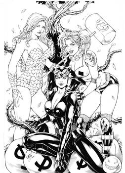 Catwoman Harley Quinn and Poison Ivy