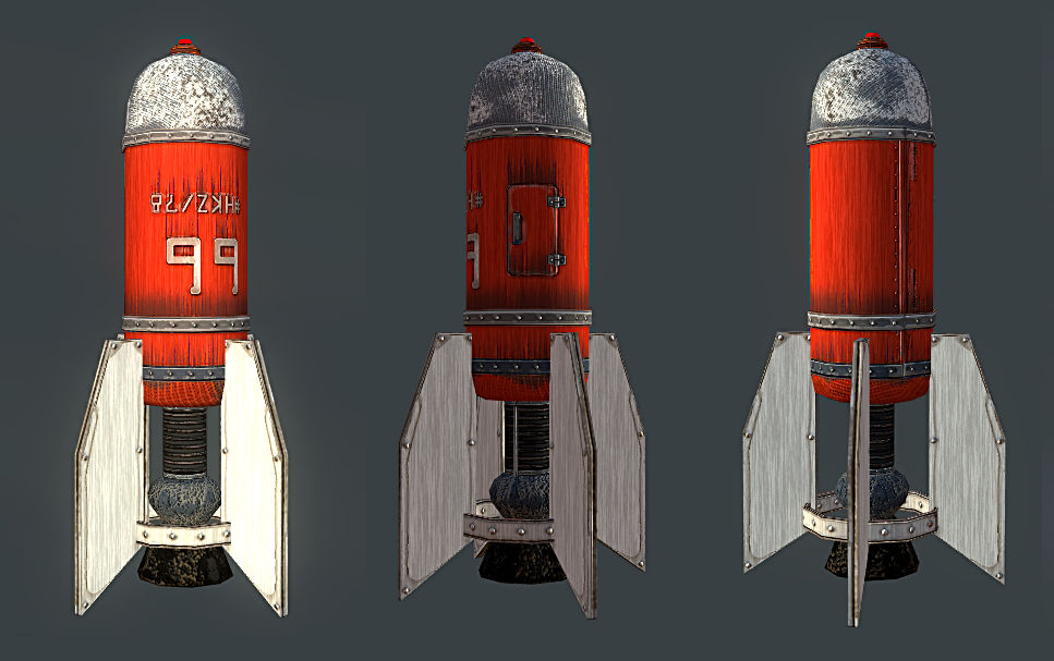 3D Low Poly Bomb/Rocket by polbrainstorm on DeviantArt