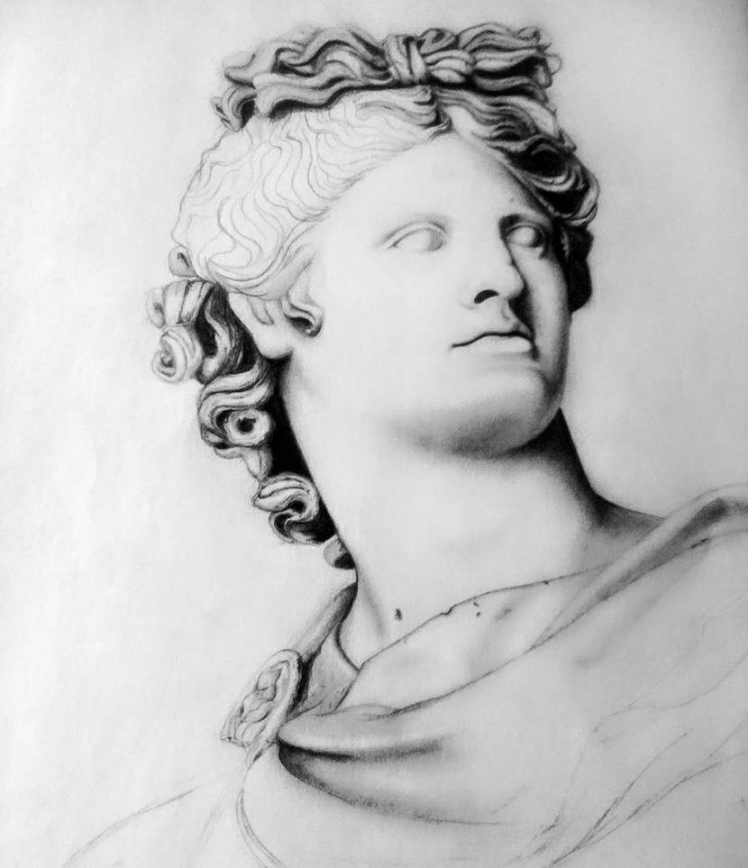 Unfinished portrait of Apollo. by ayselaxundlu on DeviantArt