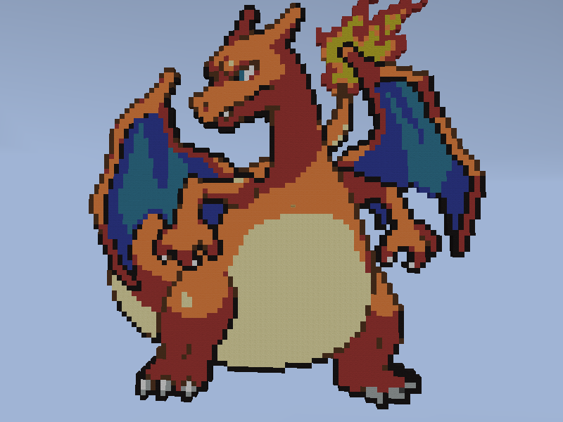Charlizard Pixel Charizard Pixel Art (Fixed) by PotatoPlayz on DeviantArt