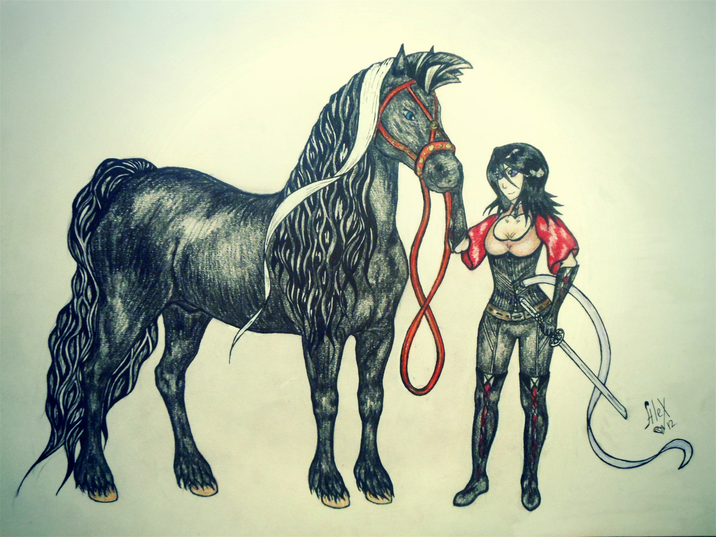 Rukia Kuchiki and ner horse Sode