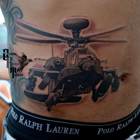 Apache Helicopter Tattoo by Selene Ravenheart by SeleneRavenheart on DeviantArt