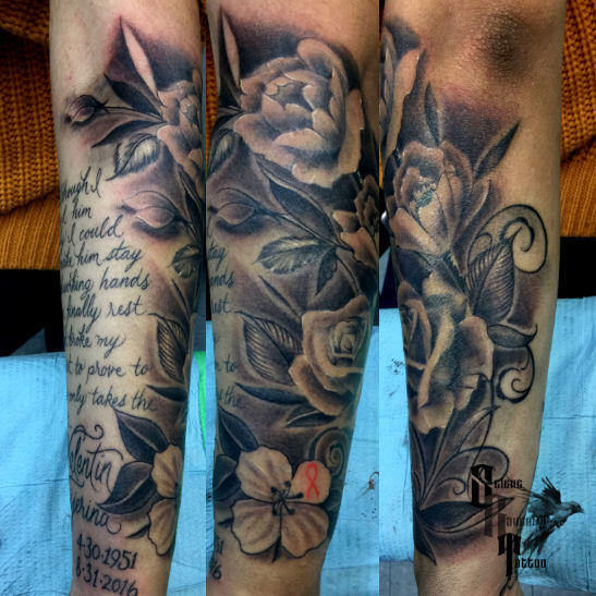 Script Tattoo Rework Floral Script Tattoo Rework by Selene Ravenheart by SeleneRavenheart on ...