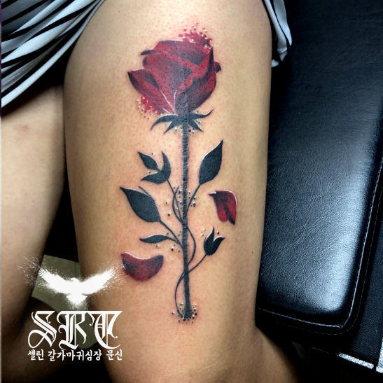 Scar Cover Rose Tattoo by Selene Ravenheart by SeleneRavenheart on  DeviantArt