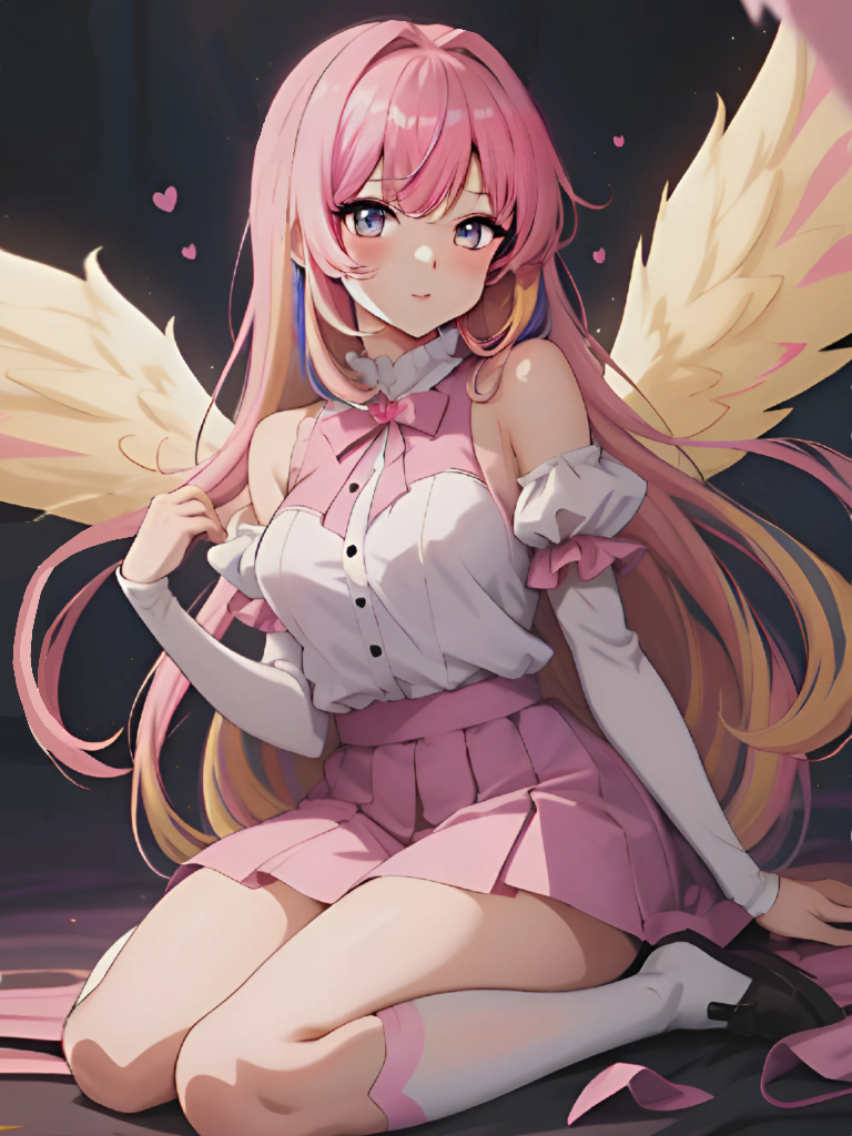 Anime Girl - Pink, Yellow, Purple Hair by BrightBelle5678 on Anime Girl - Pink, Yellow, Purple Hair by BrightBelle5678 on