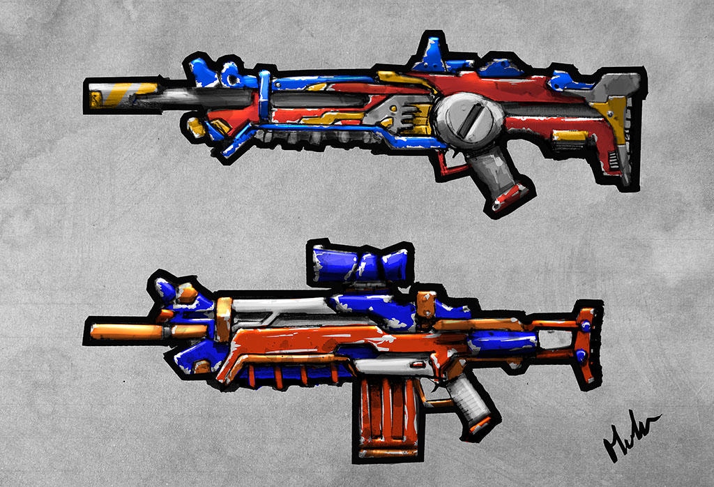Cartoon Rifle by Digital-Kebap on DeviantArt