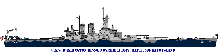 USS Washington BB-56 1942