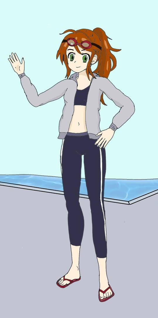 Random swimmer girl by LusDelmare on DeviantArt