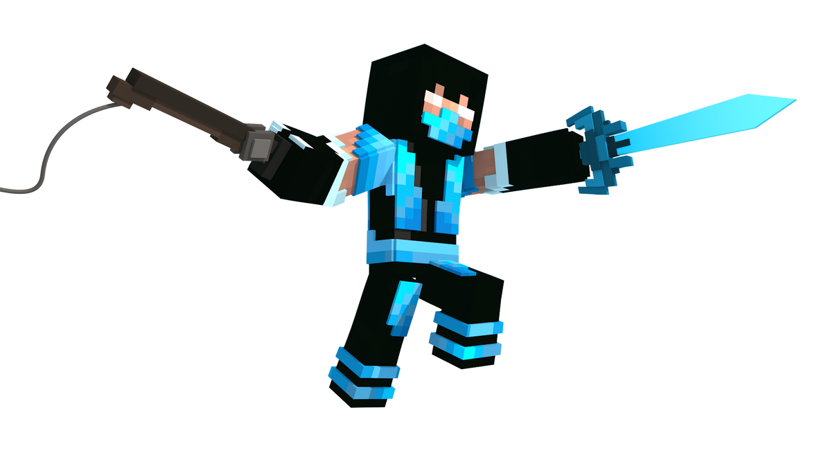 Minecraft Ninja Back Minecraft C4D render Ninja. by DarkDrakkoFR on DeviantArt