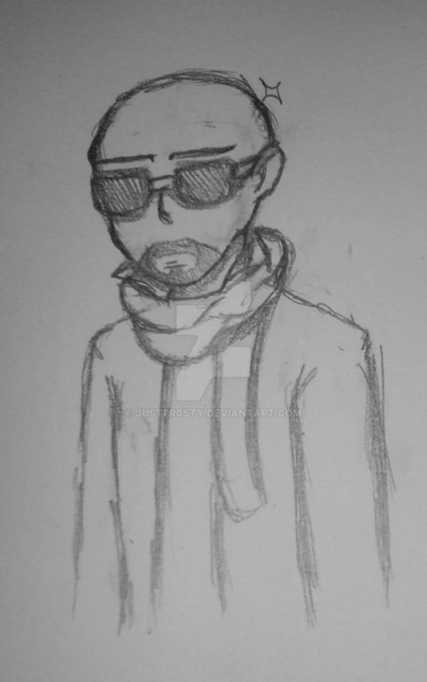 Random Sketch: Bald by JustFr0sty on DeviantArt
