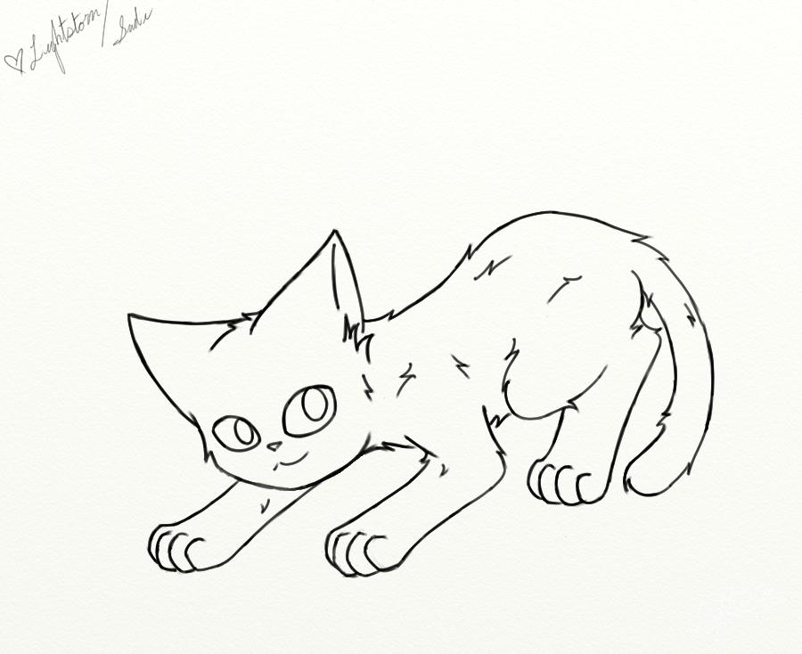 wallpapers Warrior Cat Base Drawing warrior cat kit base 1 by.