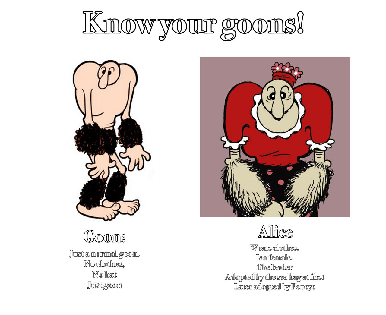 Know your goons by stinkyfart20321 on DeviantArt