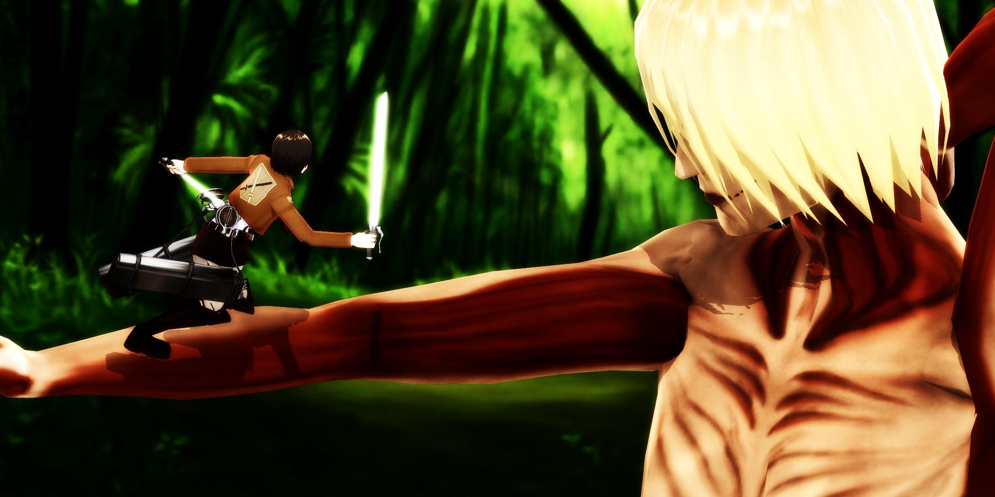 :MMD: Mikasa vs Female Titan