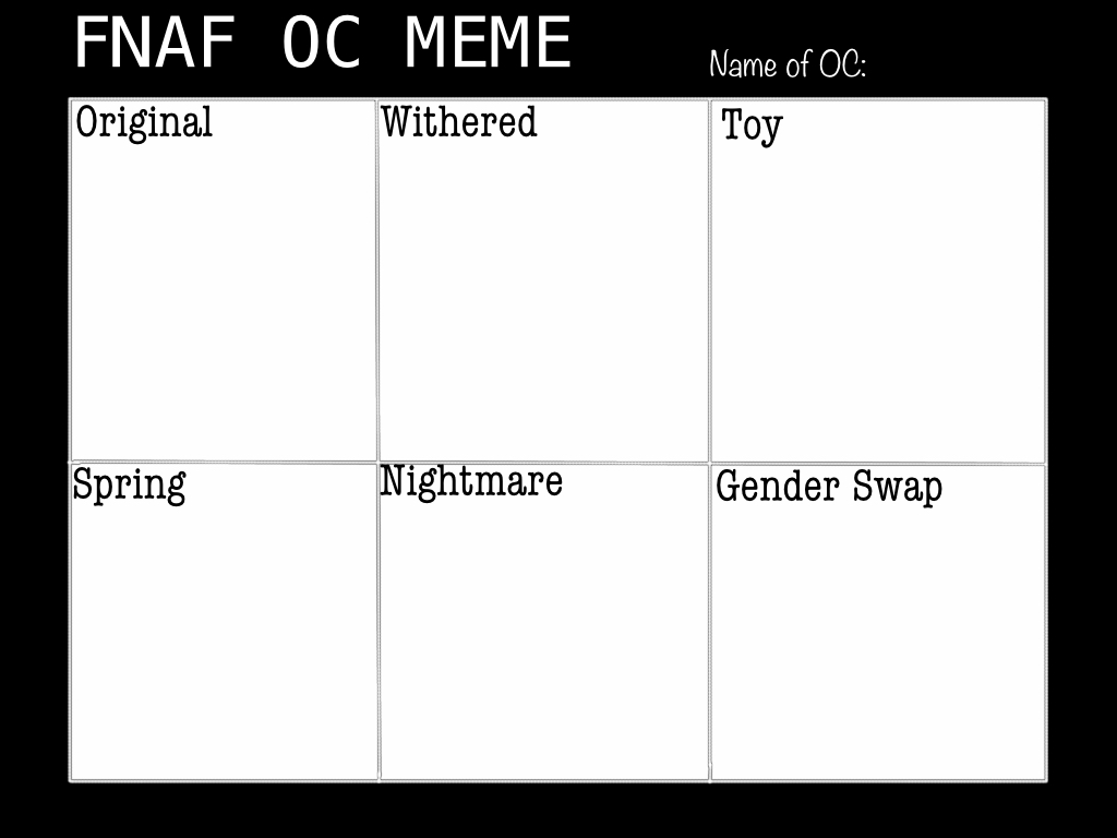 Fnaf Oc Meme Blank By Blackleopardpaws.