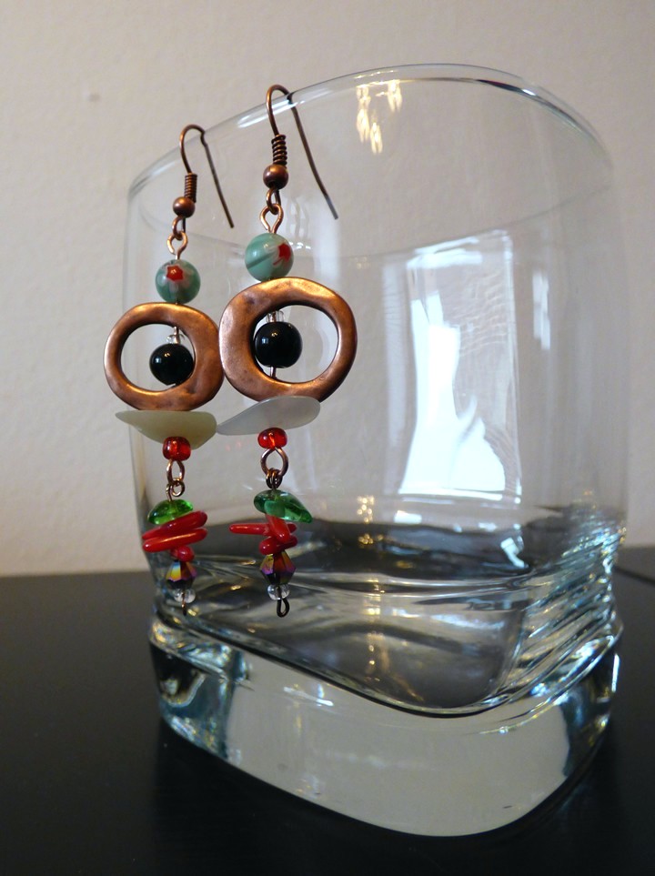 Funky Chunky Eye Earrings