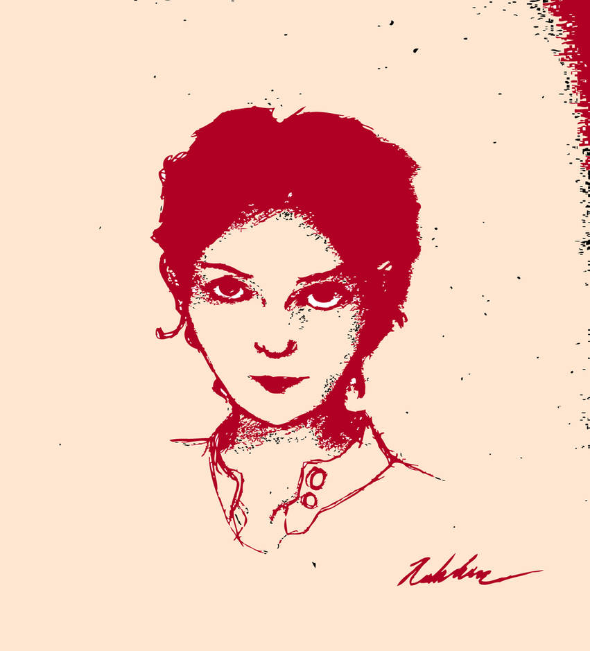 Audrey Tautou in Red Ink by drawing-wannabe