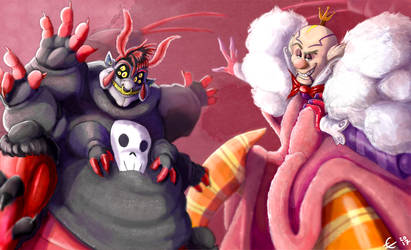 Com - King Giga and King Candy Cybug by TheCreatorsEye