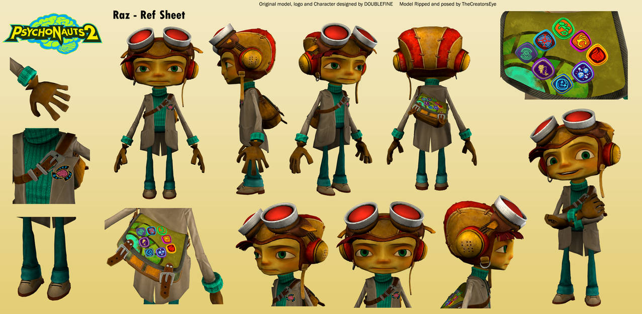 Psychonauts Ras Psychonauts2- Raz Ref sheet by TheCreatorsEye on DeviantArt