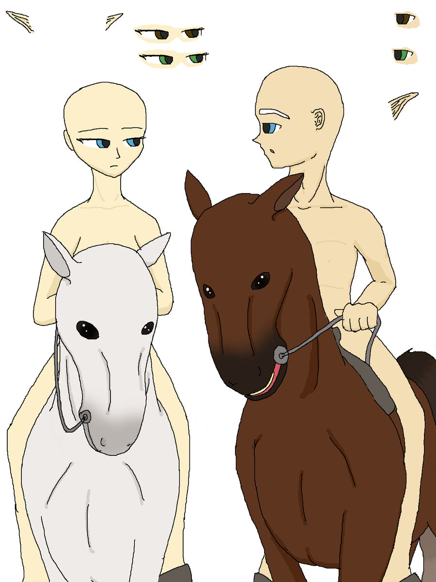Person Riding Base Horse and Rider Base by KittyCowLexa on DeviantArt