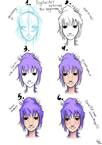 Manga DigitalArt Tutorial for Beginners! by iliannak27 on DeviantArt