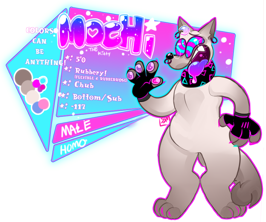 MOCHI THE KITTY ! again (FURSONA REF SHEET)