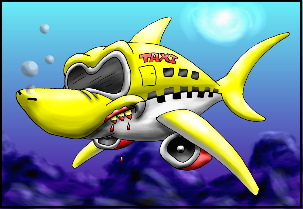 Shark taxi cab plane thing