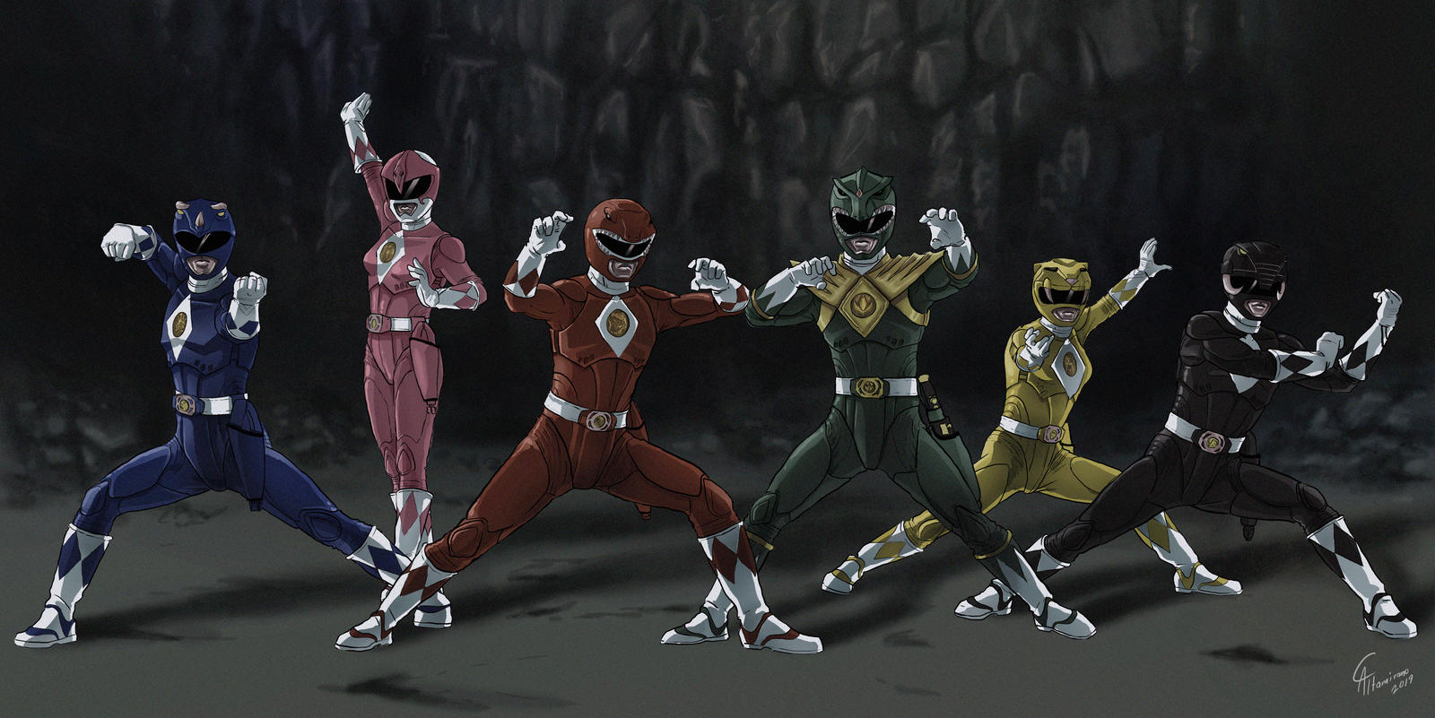 Pr Rangers Power Rangers: The original colors movie version by CamusAltamirano on ...
