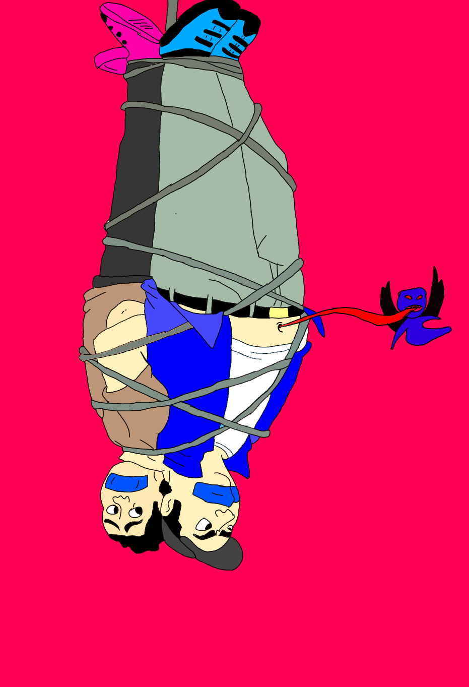Upsidedown navel lick by Johnstevin on DeviantArt