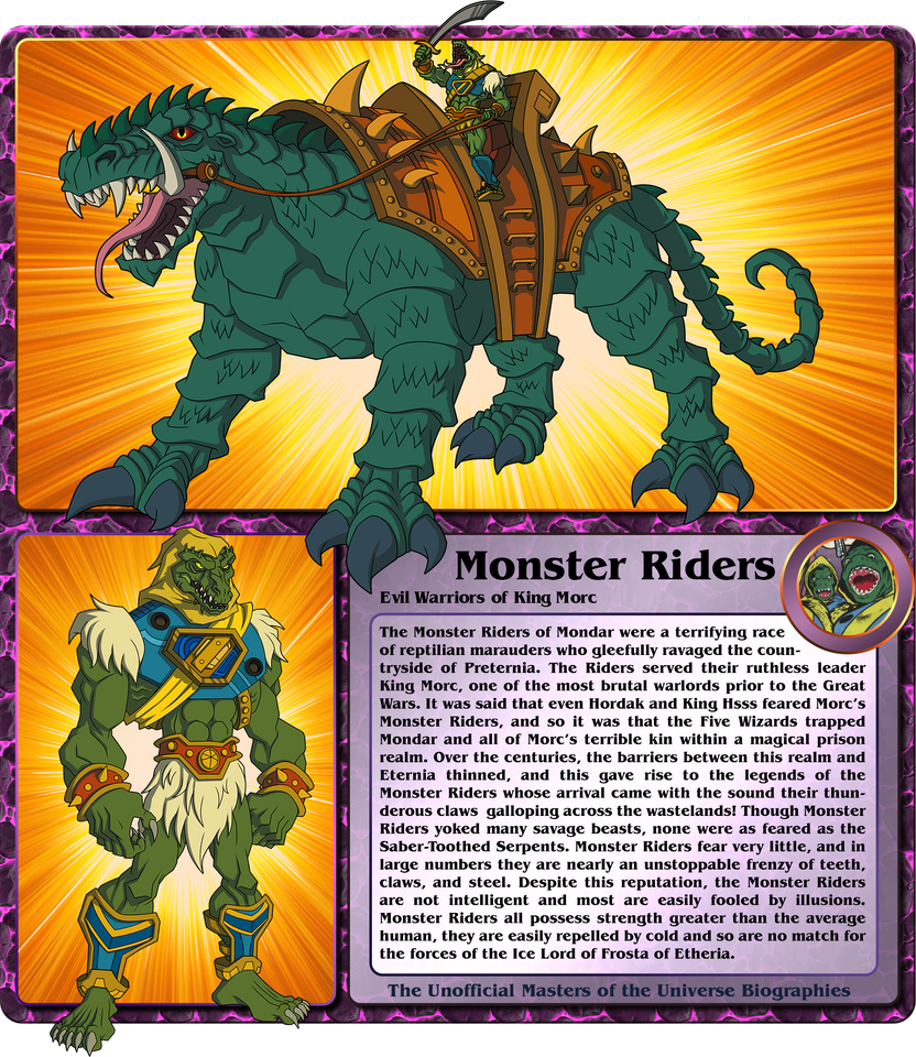 Monster Riders Unofficial Bio by gbagok on DeviantArt
