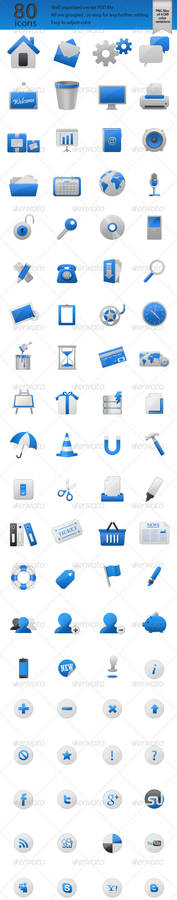 80 Glossy Icons